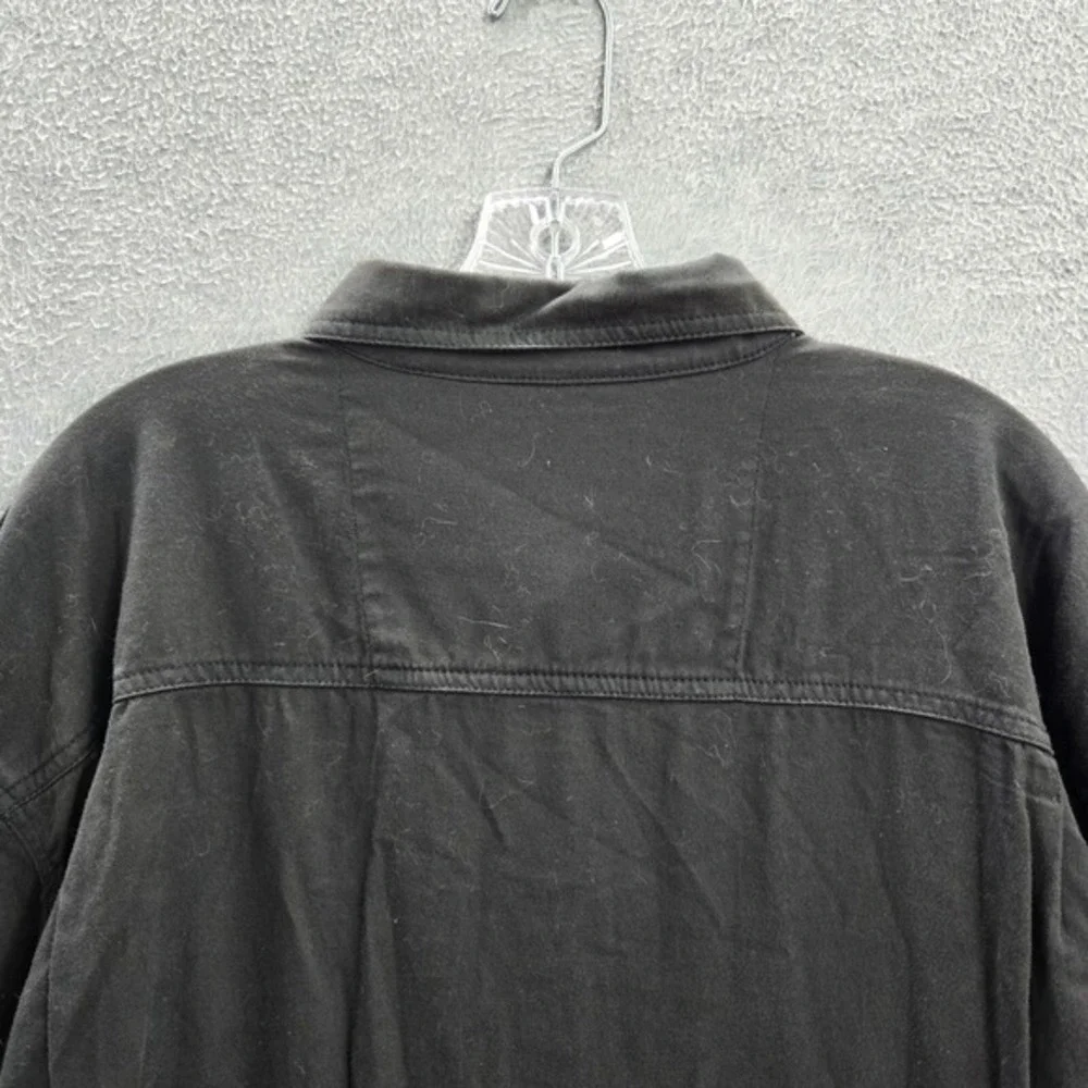 VINTAGE Wrangler Hero Men Button Up Shirt‎ XL Black Pockets Long Sleeve Collar